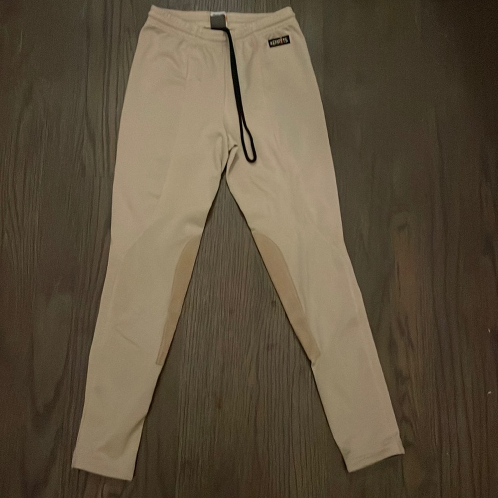 Girls Kerrit large tan stretch breech.